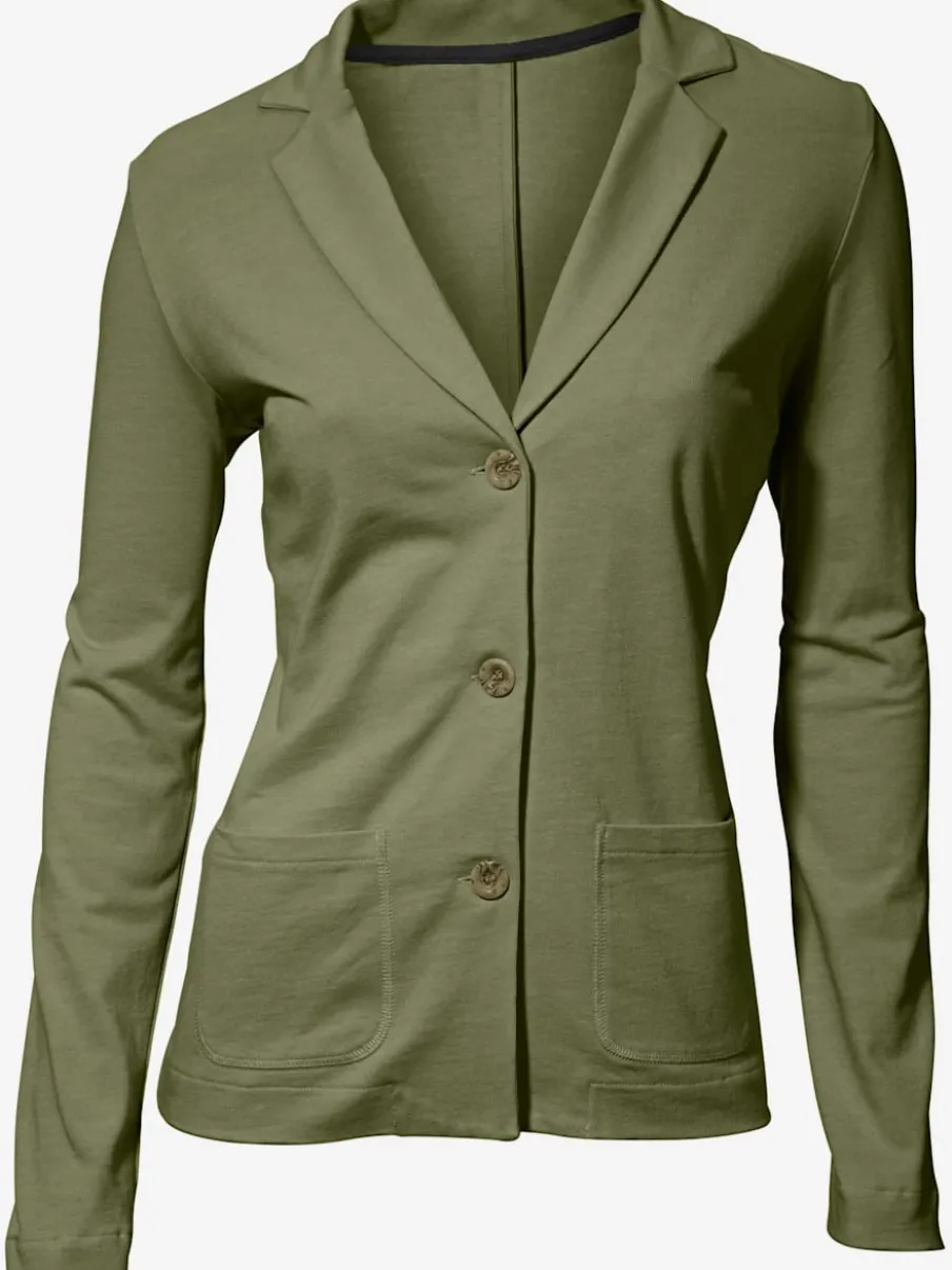 Blazers en jersey manches longues avec patte de boutonnage