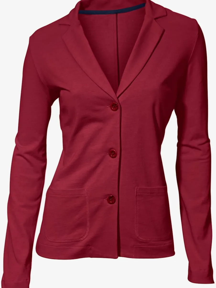 Blazers en jersey manches longues avec patte de boutonnage