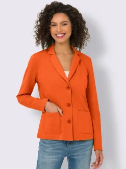 Blazers en jersey manches longues avec patte de boutonnage
