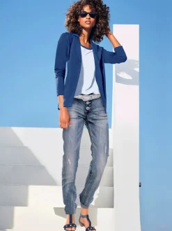 Blazers en jersey manches longues avec patte de boutonnage