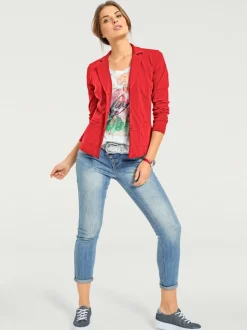 Blazers en jersey manches longues avec patte de boutonnage