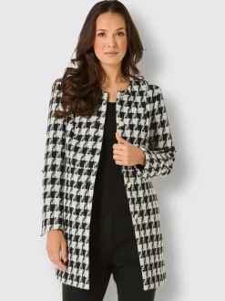 Blazers en mélange de laine à motif pied-de-poule