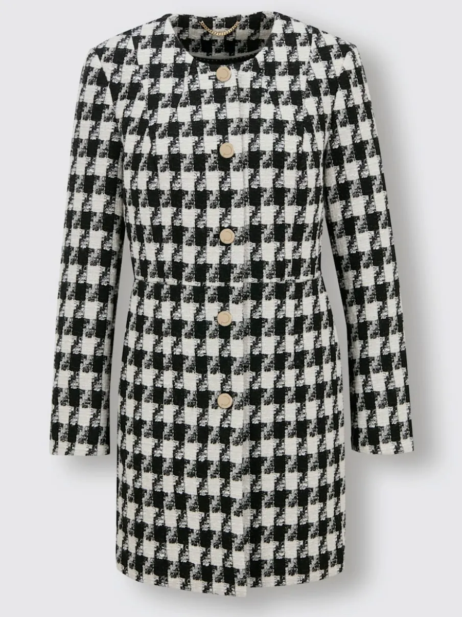 Blazers en mélange de laine à motif pied-de-poule
