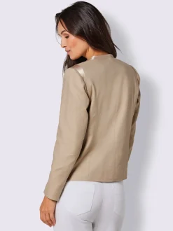 Blazers légers à col montant avec empiècements satinés