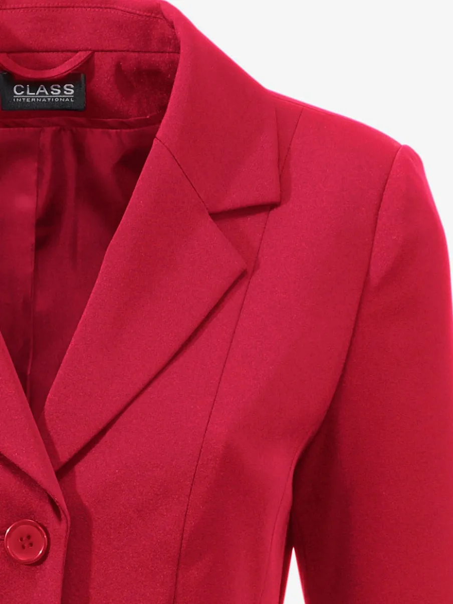 Blazers longs avec col classique et poches à rabat