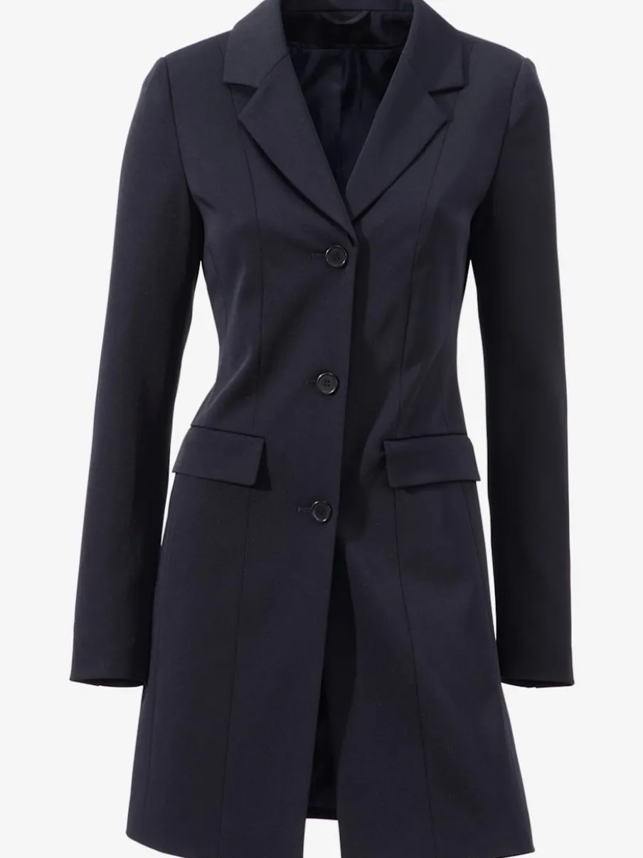 Blazers longs avec col classique et poches à rabat