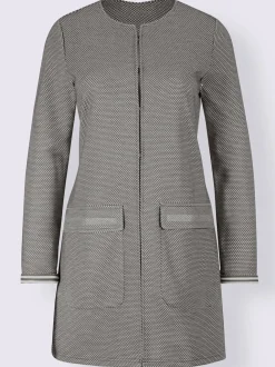Blazers longs en jersey extensible avec poches décoratives