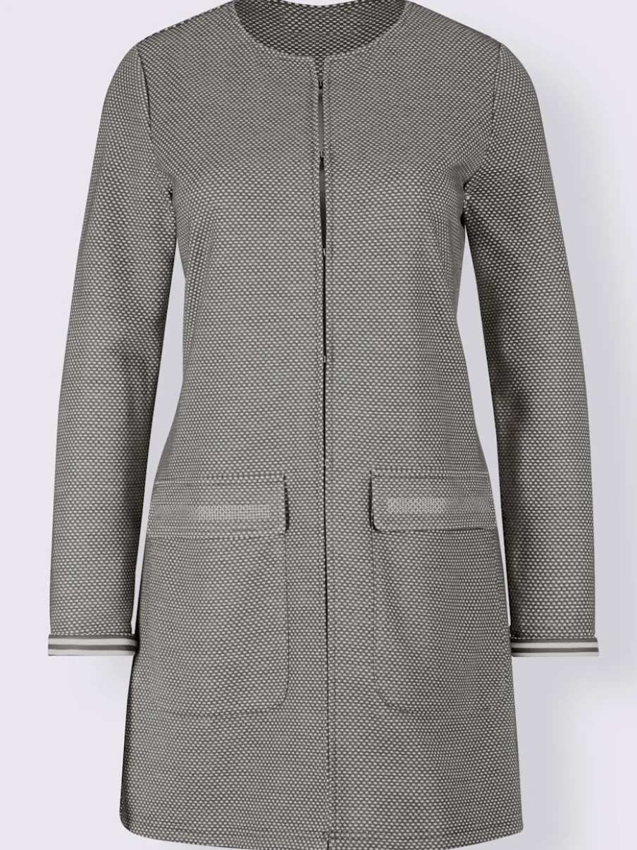 Blazers longs en jersey extensible avec poches décoratives