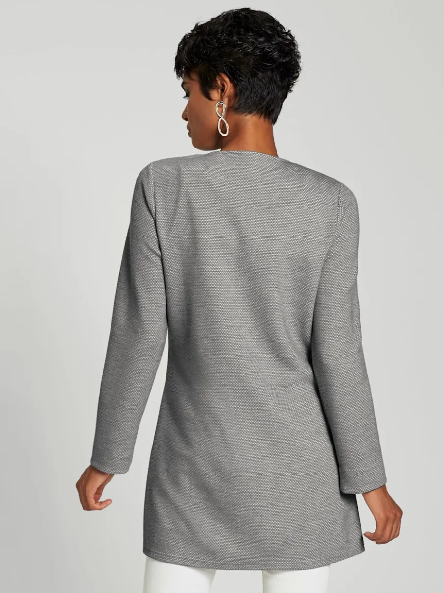 Blazers longs en jersey extensible avec poches décoratives