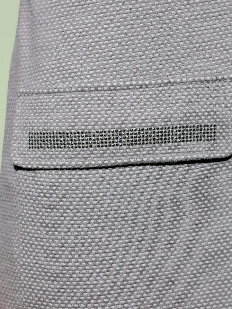 Blazers longs en jersey extensible avec poches décoratives