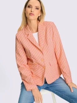 Blazers à motifs avec col à revers et poches