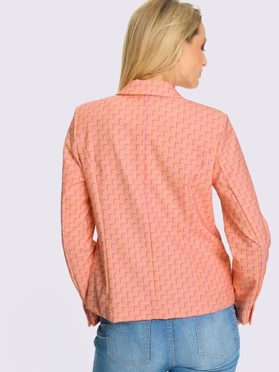 Blazers à motifs avec col à revers et poches