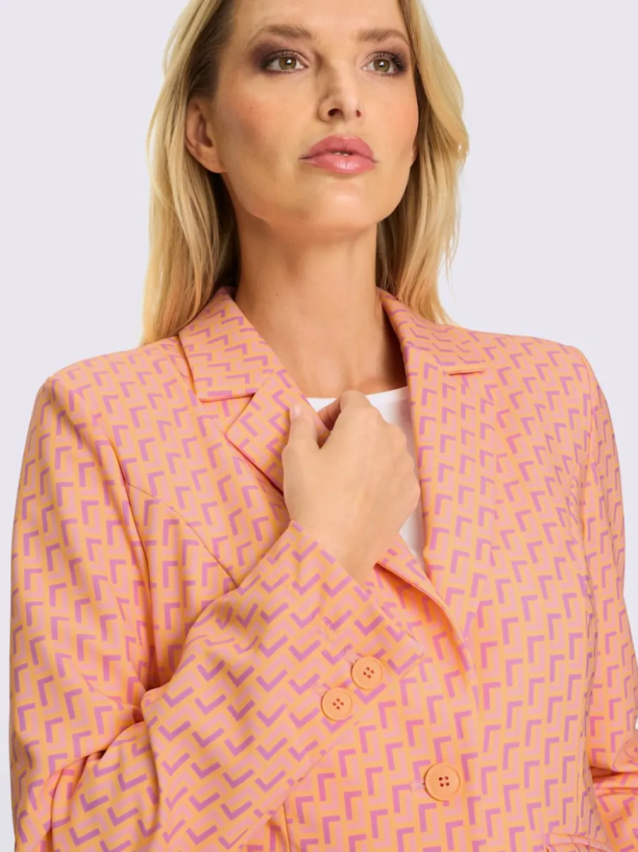 Blazers à motifs avec col à revers et poches