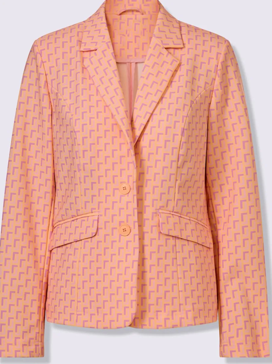 Blazers à motifs avec col à revers et poches