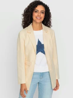 Blazers ouverts avec poches et col à revers.
