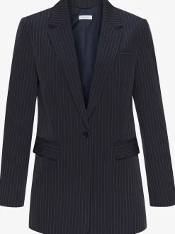 Blazers à revers avec poches et manches longues