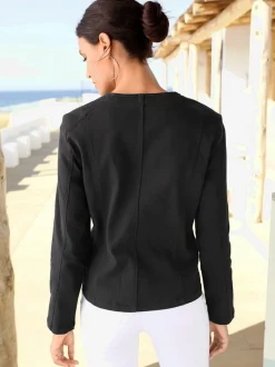 Blazers robustes avec col rond et glissières fantaisie