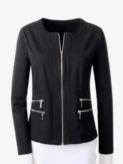 Blazers robustes avec col rond et glissières fantaisie
