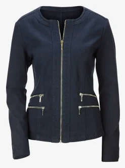 Blazers robustes avec col rond et glissières fantaisie