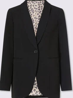 Blazer superbe doublure au motif léopard