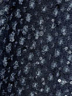 Blouson ample avec paillettes et empiècements brillants