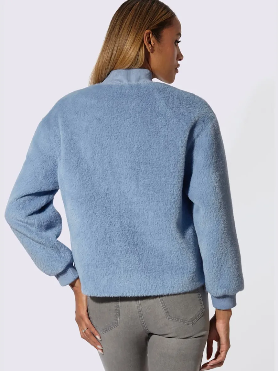 Blouson fil moelleux à poils longs