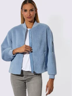 Blouson fil moelleux à poils longs