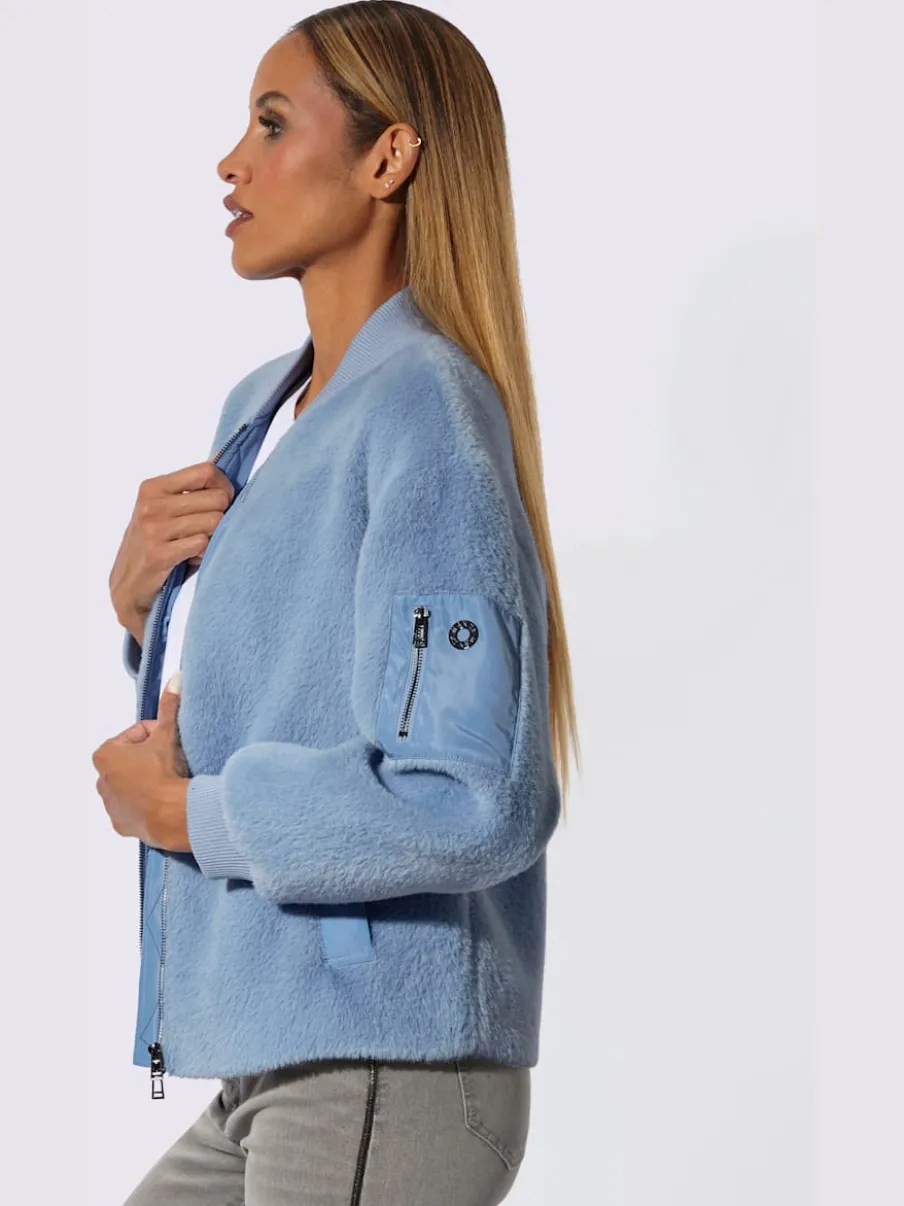 Blouson fil moelleux à poils longs