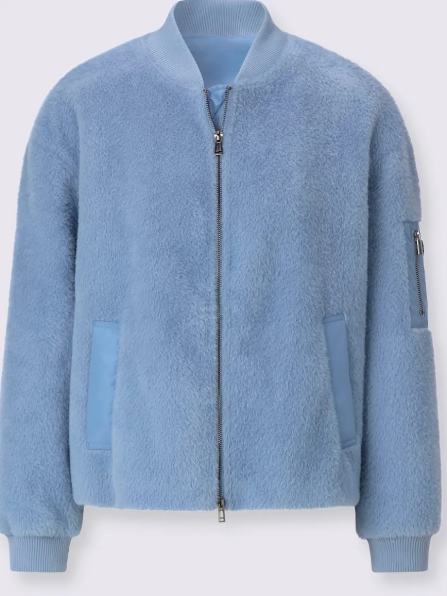 Blouson fil moelleux à poils longs