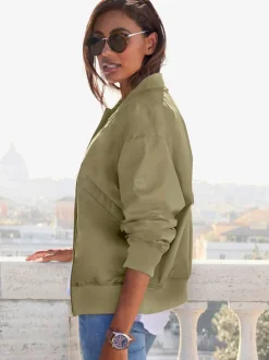 Blouson léger avec col montant et manches longues