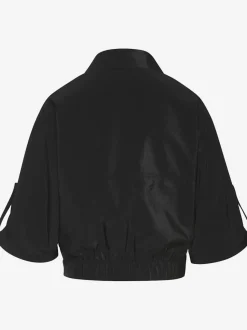 Blouson veste d'été légère avec col à revers et patte de boutonnage pression devant