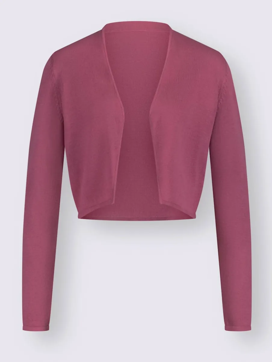 Boléro court en coton avec manches longues et finition soignée