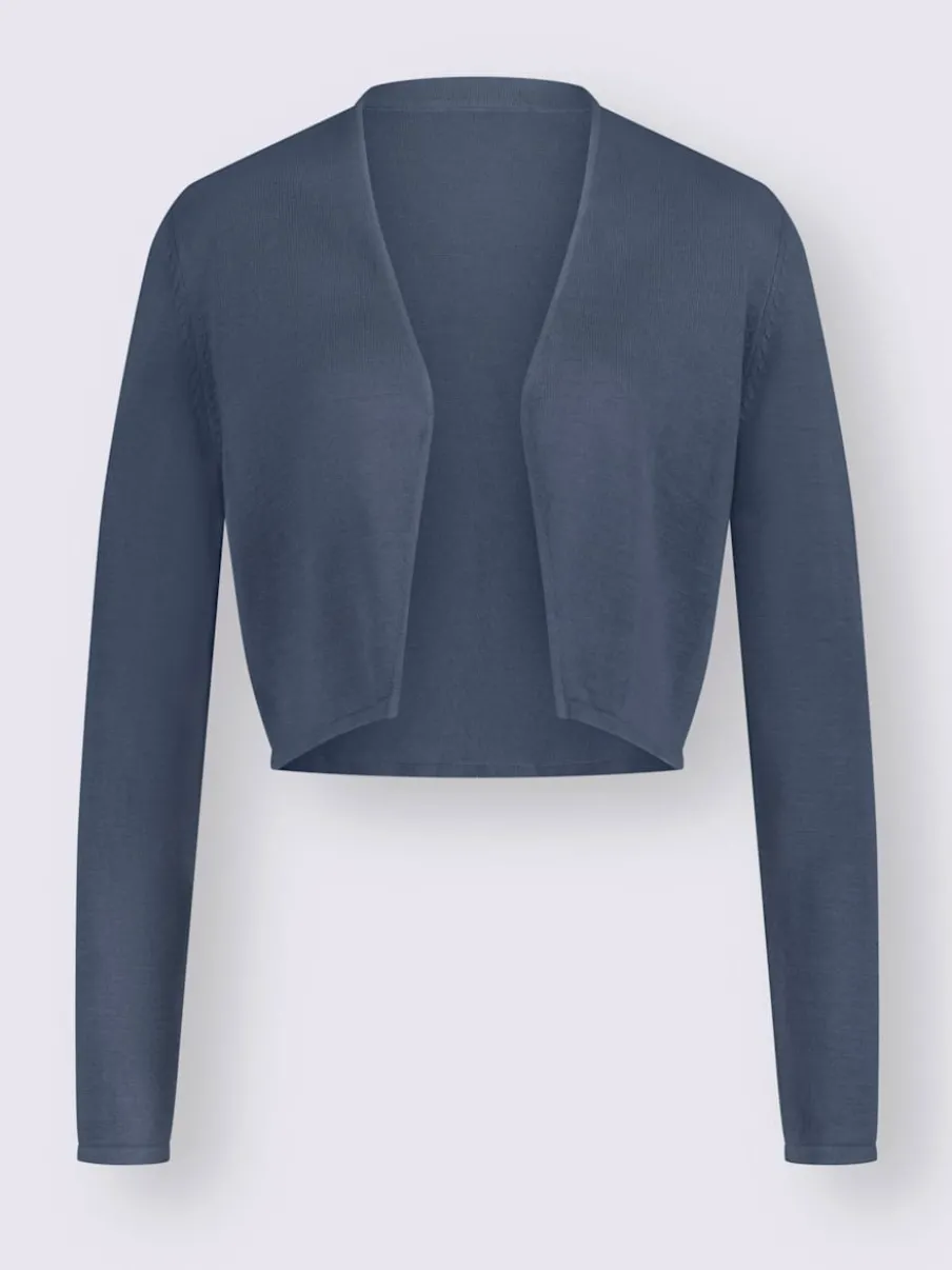 Boléro court en coton avec manches longues et finition soignée