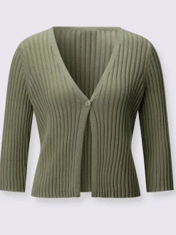 Boléro en tricot avec encolure en V et manches 3/4
