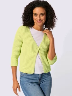 Boléro en tricot avec encolure en V et manches 3/4