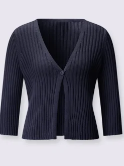 Boléro en tricot avec encolure en V et manches 3/4
