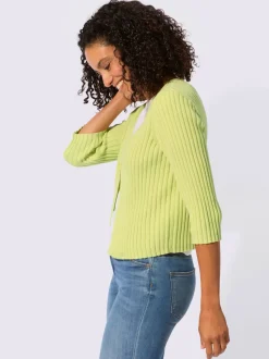 Boléro en tricot avec encolure en V et manches 3/4