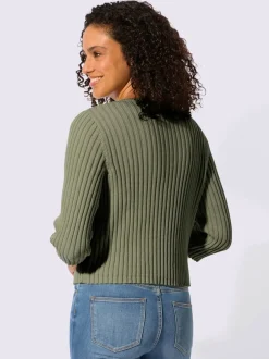 Boléro en tricot avec encolure en V et manches 3/4