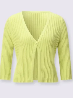 Boléro en tricot avec encolure en V et manches 3/4