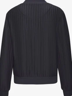 Bomber avec col rond manches trois-quarts et poches cousues