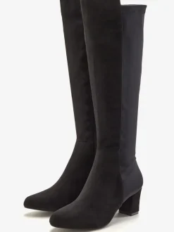 Bottes avec empiècement extensible tendance et élégant, hauteur du talon env. 6 cm
