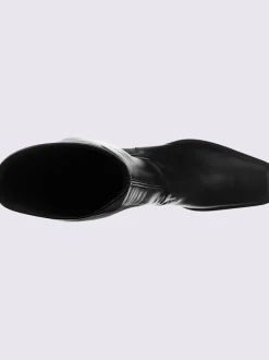 Bottes mélange de cuir et synthétique