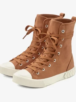 Bottines chaussures en textile, chaussures en tissu avec laçage tendance
