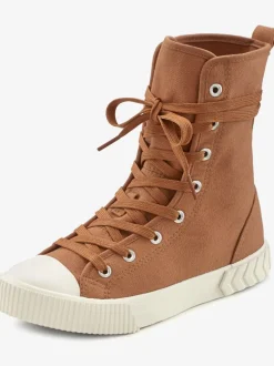 Bottines chaussures en textile, chaussures en tissu avec laçage tendance