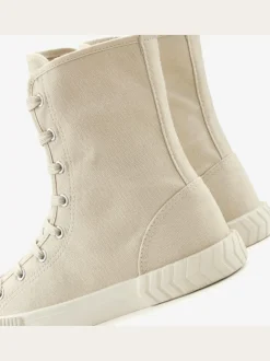 Bottines chaussures en textile, chaussures en tissu avec laçage tendance