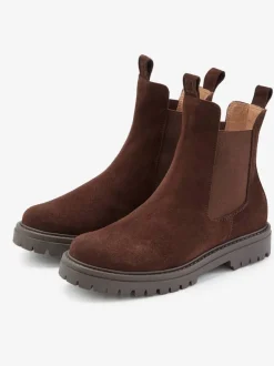 Bottines chelsea tendance et très confortables en cuir velours de qualité avec semelle profilée légère