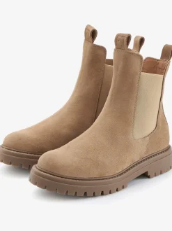 Bottines chelsea tendance et très confortables en cuir velours de qualité avec semelle profilée légère