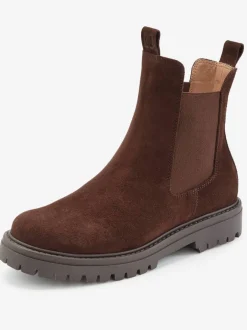 Bottines chelsea tendance et très confortables en cuir velours de qualité avec semelle profilée légère