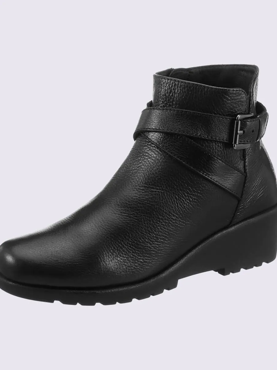 Bottines compensées cuir nappa de vache