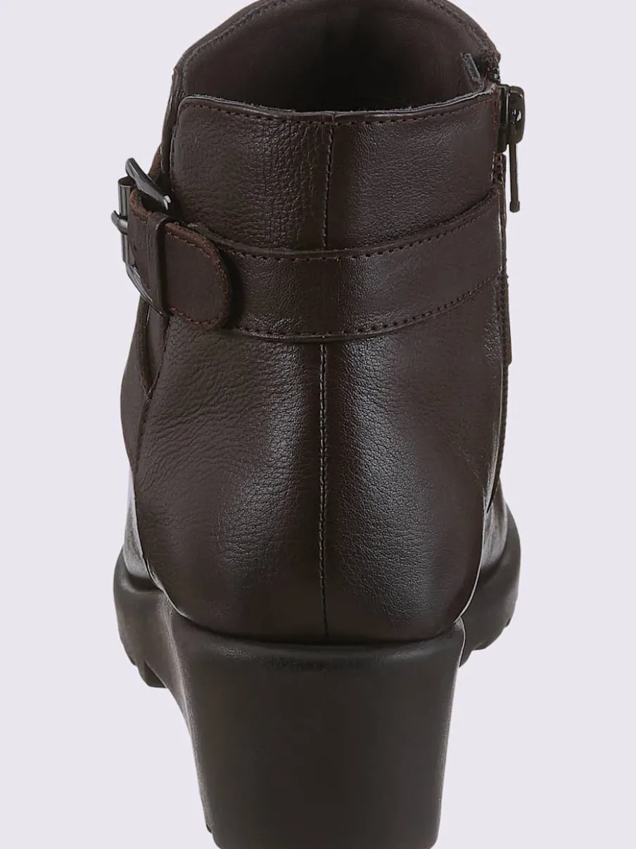 Bottines compensées cuir nappa de vache